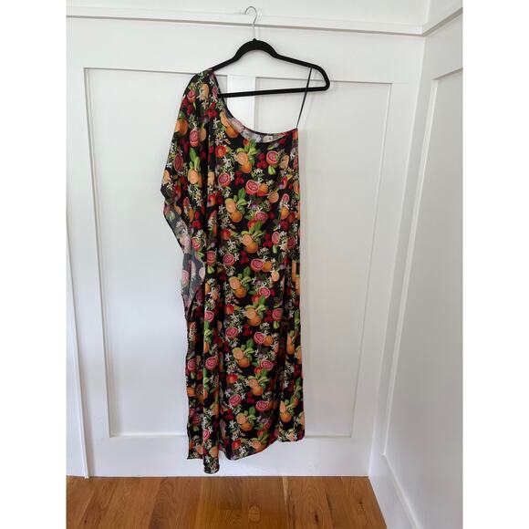 NEW Show Me Your Mumu Tropez One Shoulder Maxi Dress Tropical Sangria Size Large - Picture 2 of 6